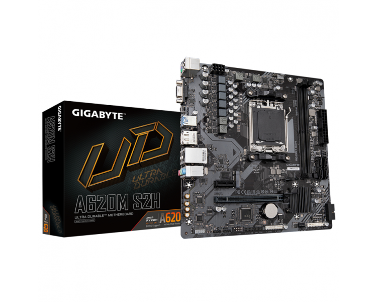 PLACA BASE GIGABYTE A620M S2H AM5 MATX 2XDDR5