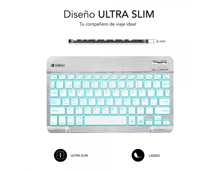 Teclado tablet subblim sub kbt smbl30 inalambrico