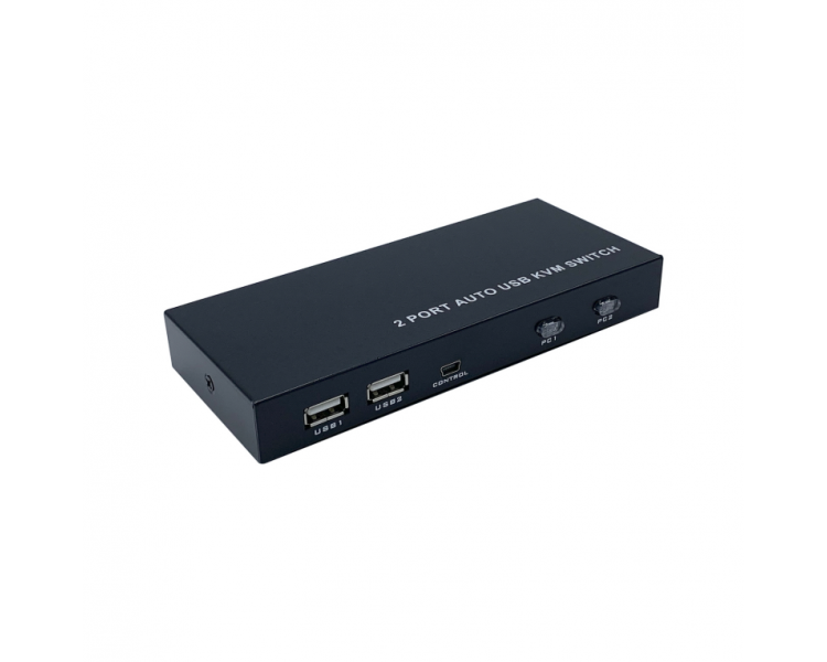 CONMUTADOR KVM AISENS HDMI 4K60HZ USB 1U 2PC CON ALIMENTACION NEGRO