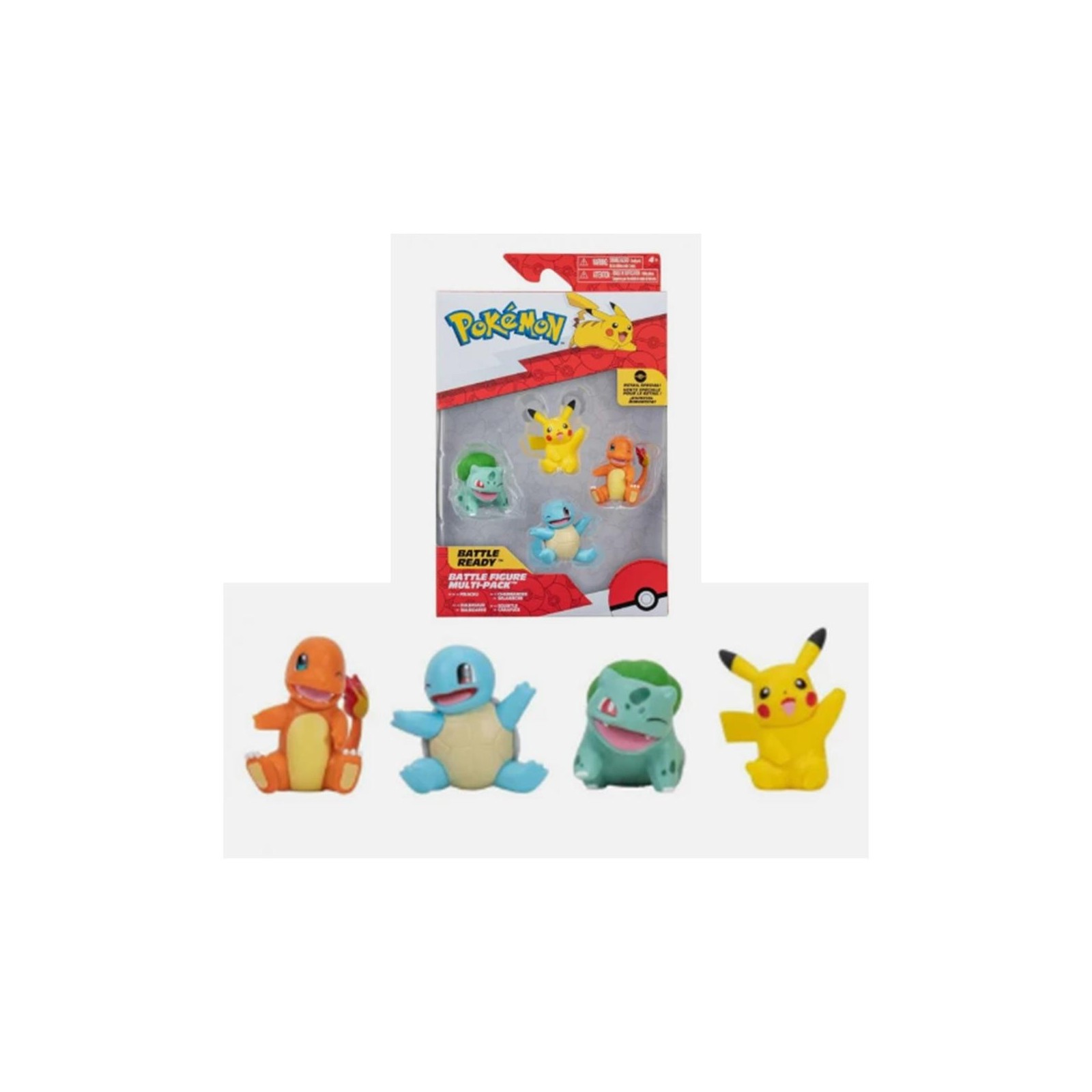 Pack 4 figuras pokemon iniciales kanto