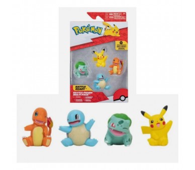 Pack 4 figuras pokemon iniciales kanto