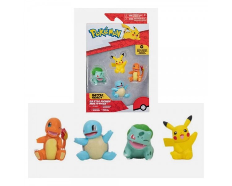 Pack 4 figuras pokemon iniciales kanto