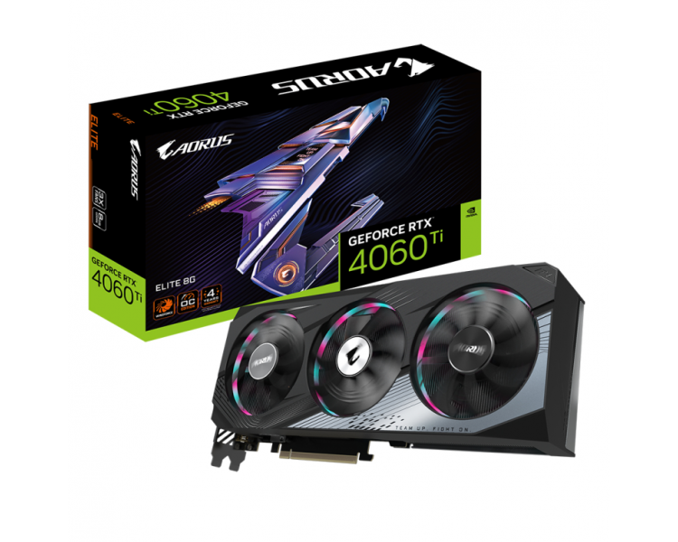 TARJETA GRAFICA GIGABYTE RTX 4060 TI AORUS E 8GB