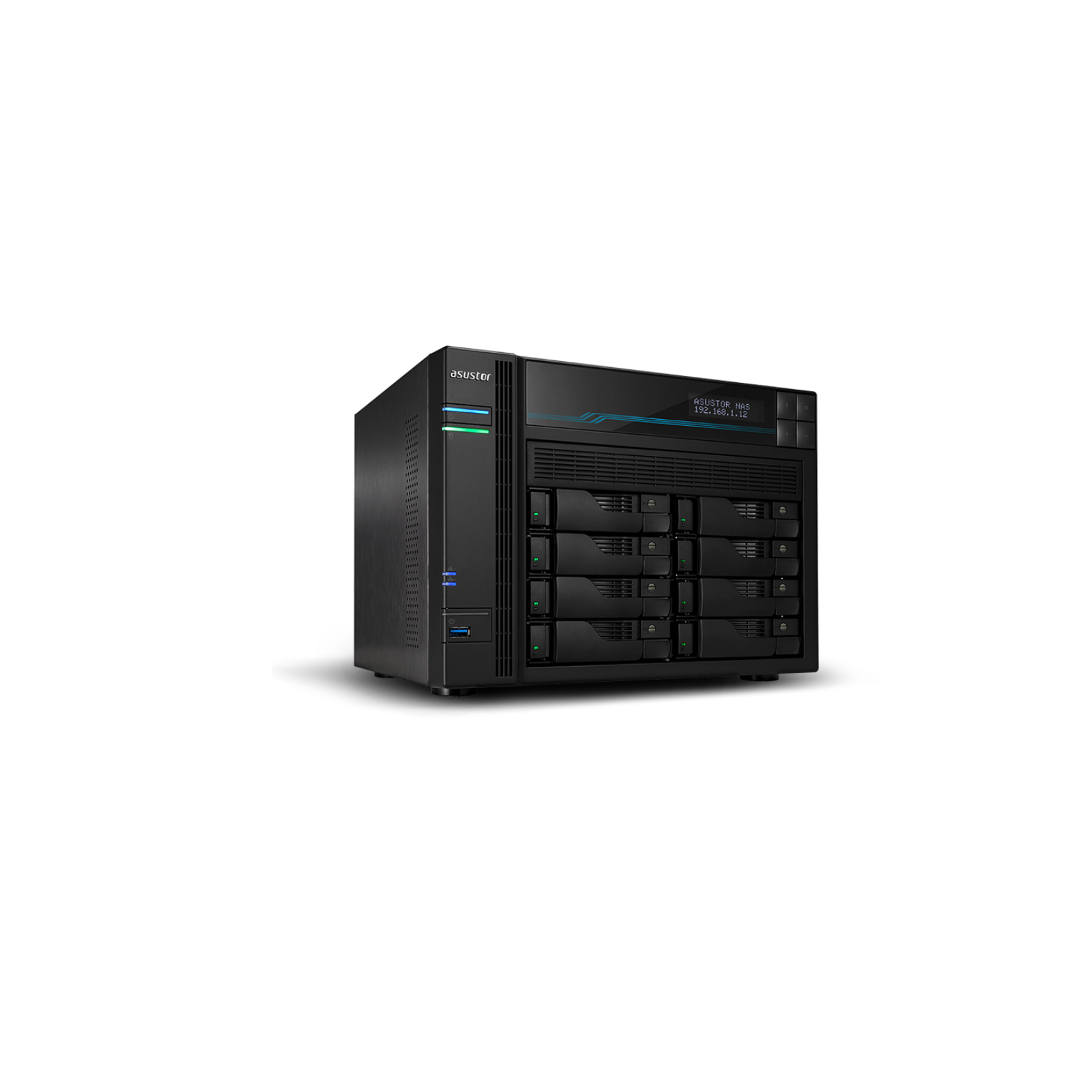 NAS ASUSTOR TOWER 10 BAY QUAD CORE 8GB DDR4 10 GBE X 2 25 GBE X 2 USB 32