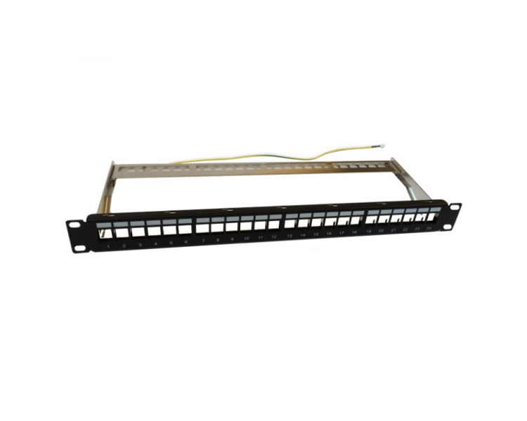 PANEL MODULAR WP 24 PUERTOS STP CAT5E 6 CON GESTOR DE CABLES