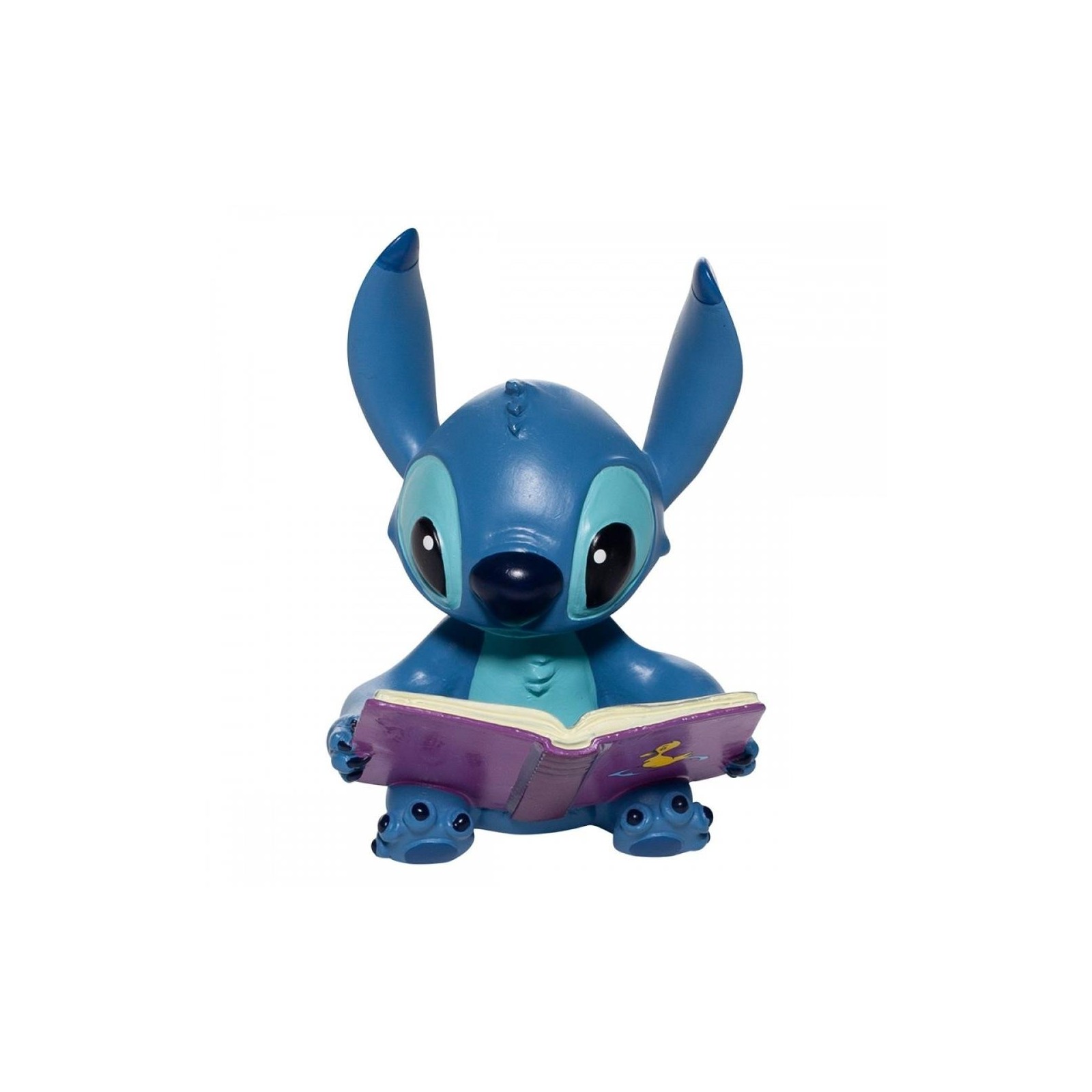 Figura enesco disney stitch con libro