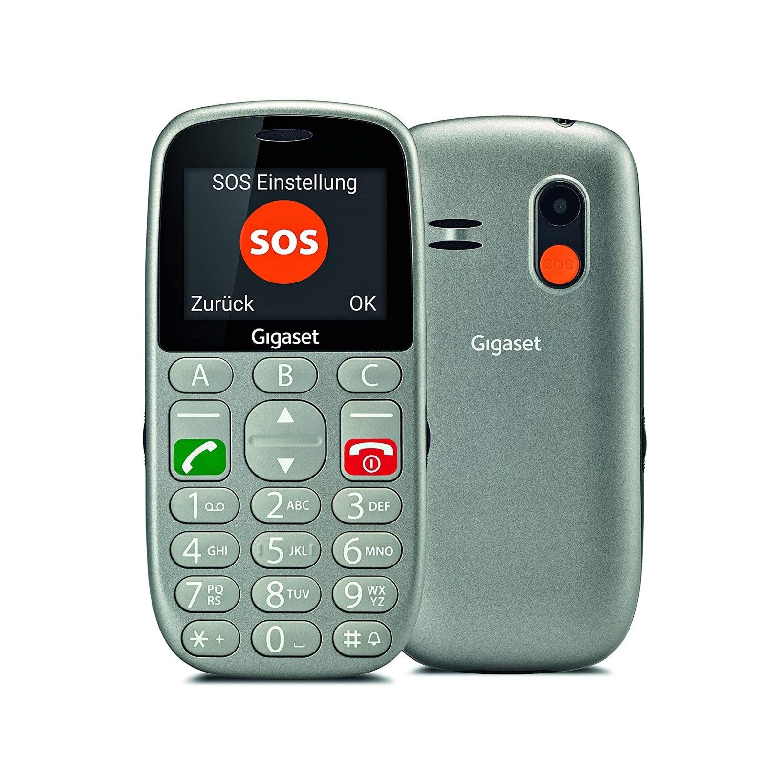 Telefono movil gigaset gl390 gris mayores