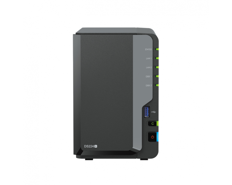 NAS SYNOLOGY DS224 2 BAHIAS ETHERNET J4125 NEGRO