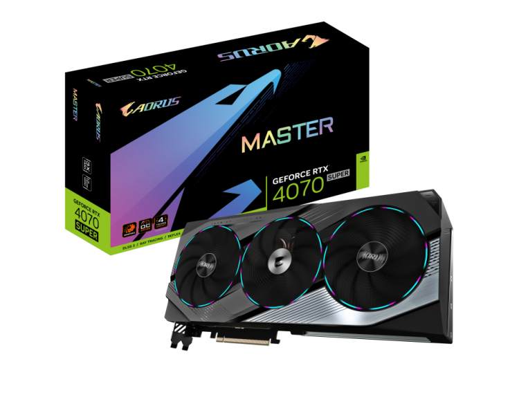 TARJETA GRAFICA GIGABYTE RTX 4070 SUPER AORUS MASTER 12GB