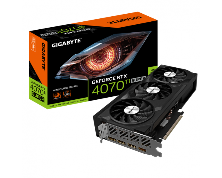 TARJETA GRAFICA GIGABYTE RTX 4070 TI SUPER WINDFORCE OC 16GB