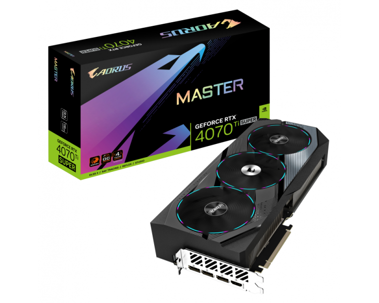 TARJETA GRAFICA GIGABYTE RTX 4070 TI SUPER AORUS MASTER 16GB