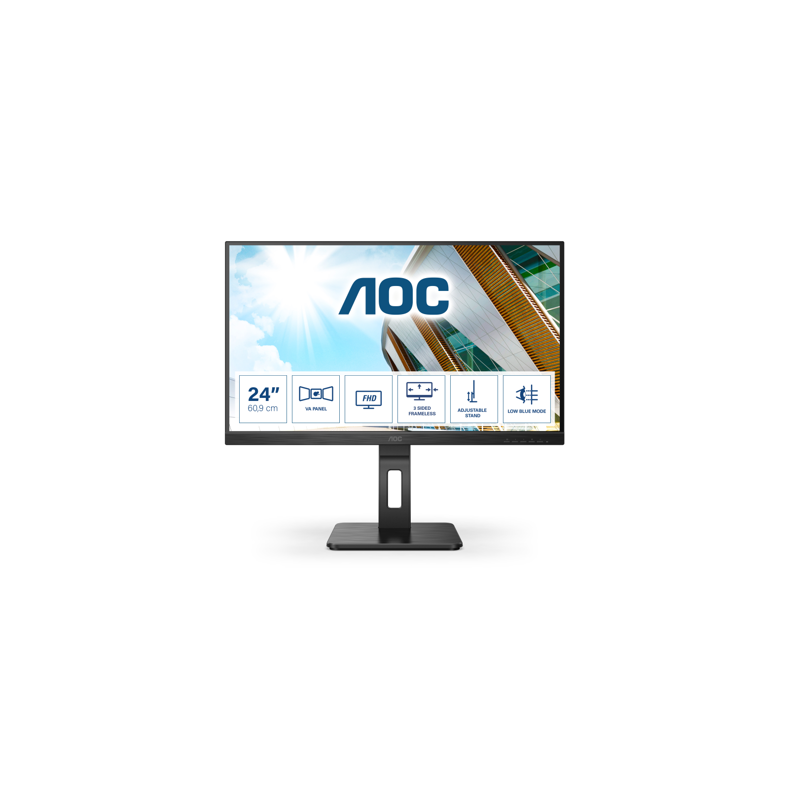 MONITOR AOC 24 PRO LINE 24P2QM FHD 75HZ HDMI DVI DP VGA MULTI