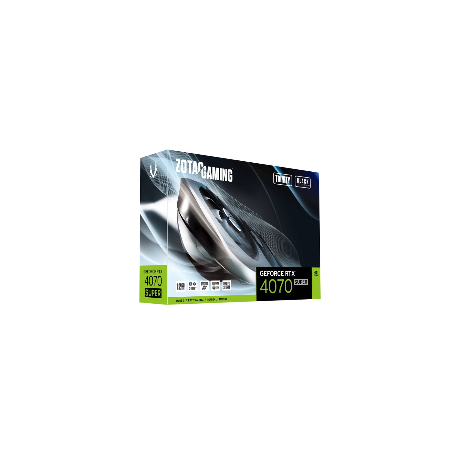 TARJETA GRAFICA ZOTAC RTX 4070 SUPER TRINITY BLACK ED 12GB