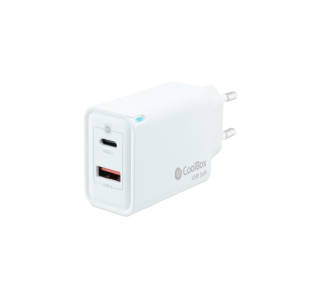 CARGADOR COOLBOX GAN 45W USB C USB A PARED