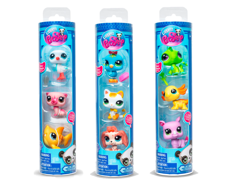 Mascotas little pet shop pack 3