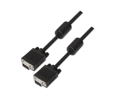 CABLE AISENS SVGA CON FERRITA HDB15 M HDB15 M NEGRO 60M