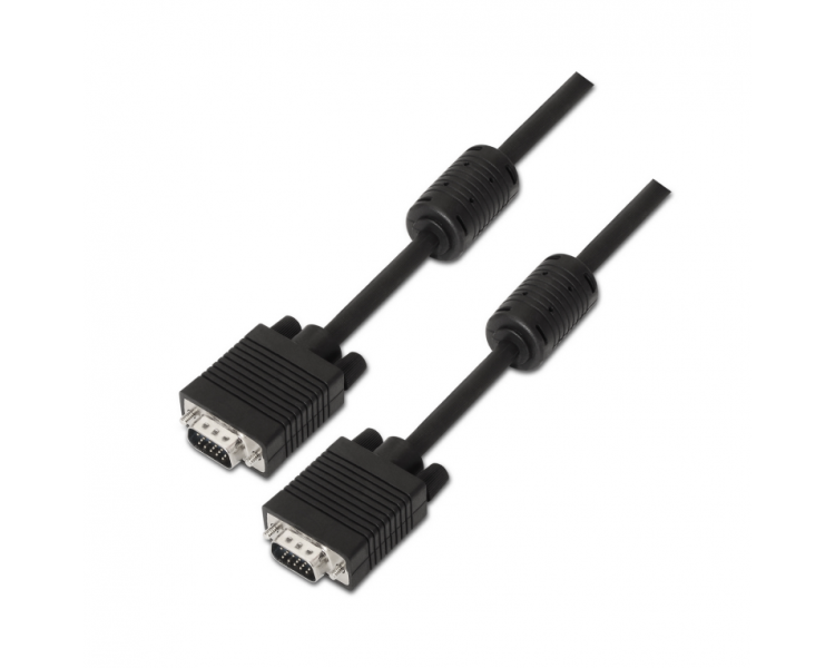 CABLE AISENS SVGA CON FERRITA HDB15 M HDB15 M NEGRO 60M