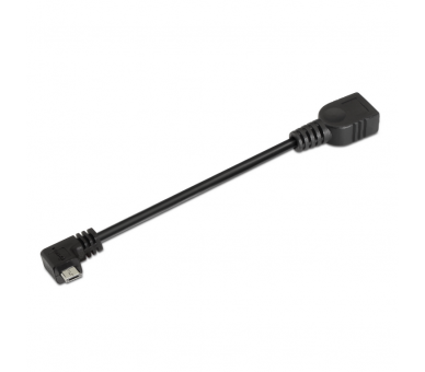 CABLE AISENS USB 20 OTG ACODADO MICRO B M A H NEGRO 15CM