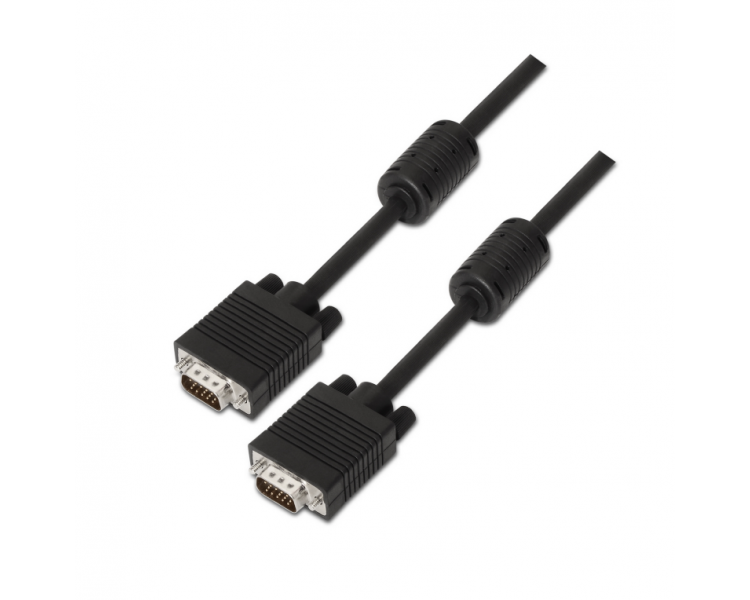 CABLE AISENS SVGA CON FERRITA HDB15 M HDB15 M NEGRO 15M