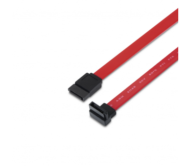 CABLE AISENS SATA III DATOS 6G DATOS ACODADO ROJO 05M