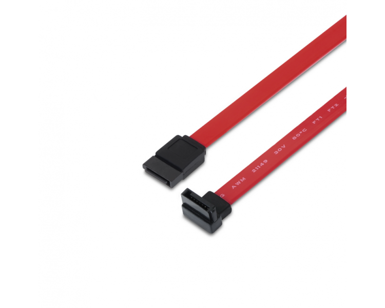 CABLE AISENS SATA III DATOS 6G DATOS ACODADO ROJO 05M