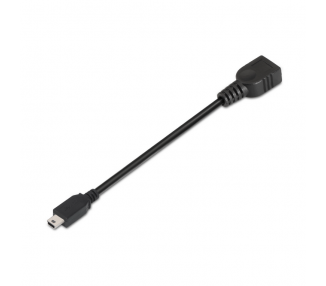 CABLE AISENS USB 20 OTG TIPO MINI B M A H NEGRO 15CM