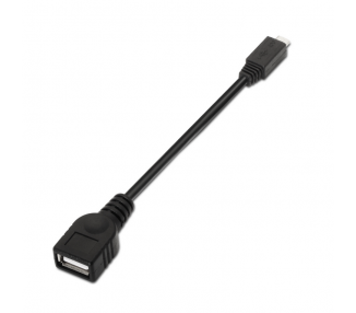 CABLE AISENS USB 20 OTG TIPO MICRO B M A H NEGRO 15CM