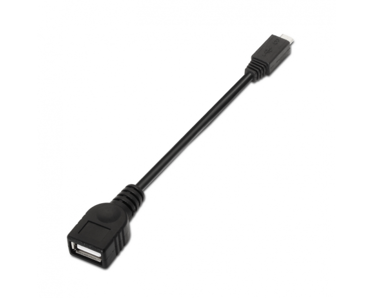 CABLE AISENS USB 20 OTG TIPO MICRO B M A H NEGRO 15CM