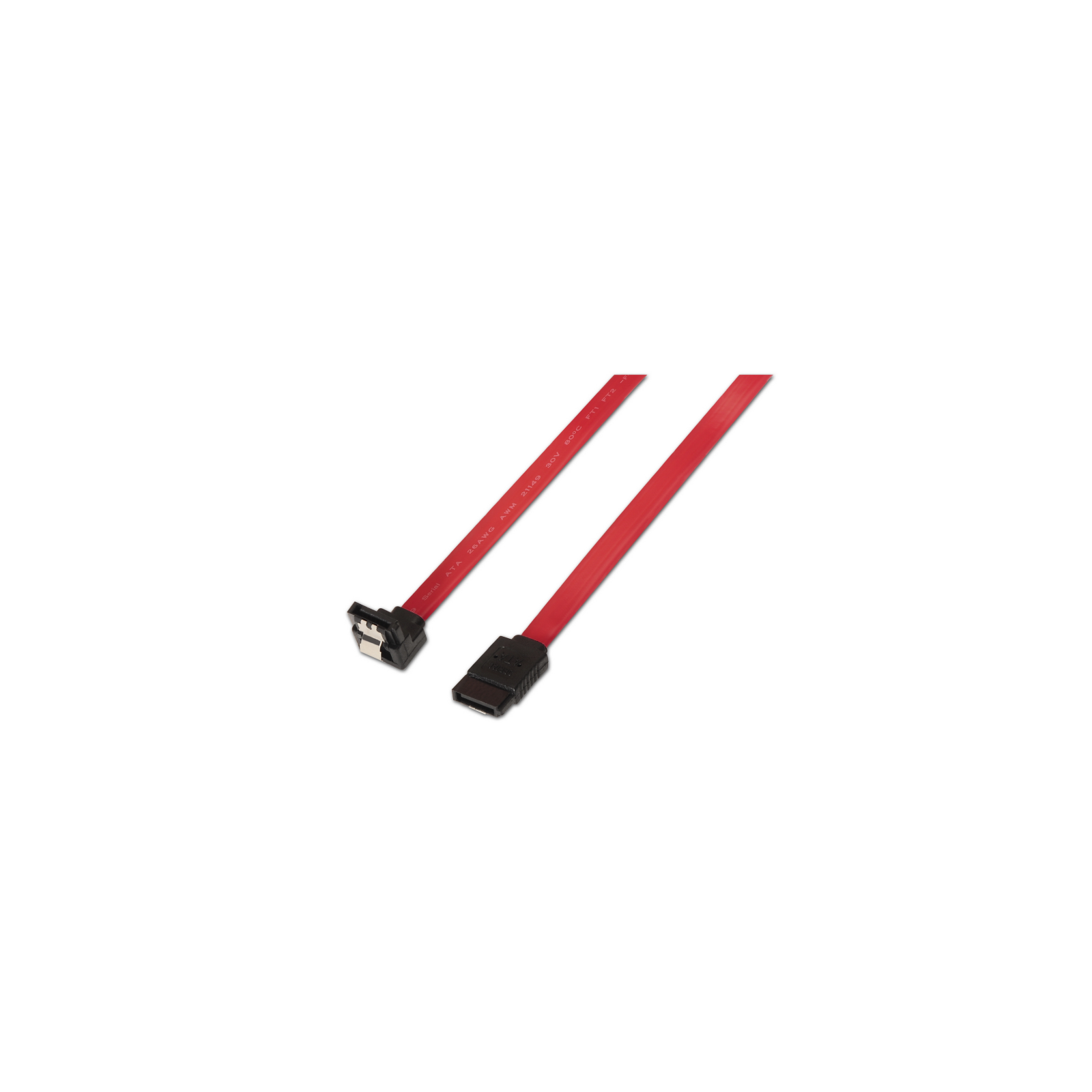 CABLE AISENS SATA III DATOS 6G DATOS ACODADO ANCLAJES ROJO 05M