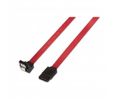 CABLE AISENS SATA III DATOS 6G DATOS ACODADO ANCLAJES ROJO 05M