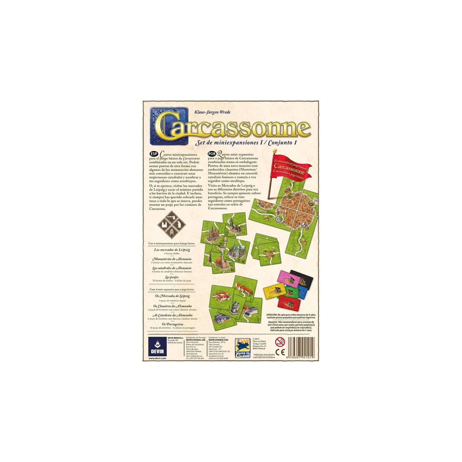 Juego mesa devir carcassonne expansiones reunidas