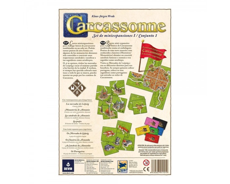 Juego mesa devir carcassonne expansiones reunidas