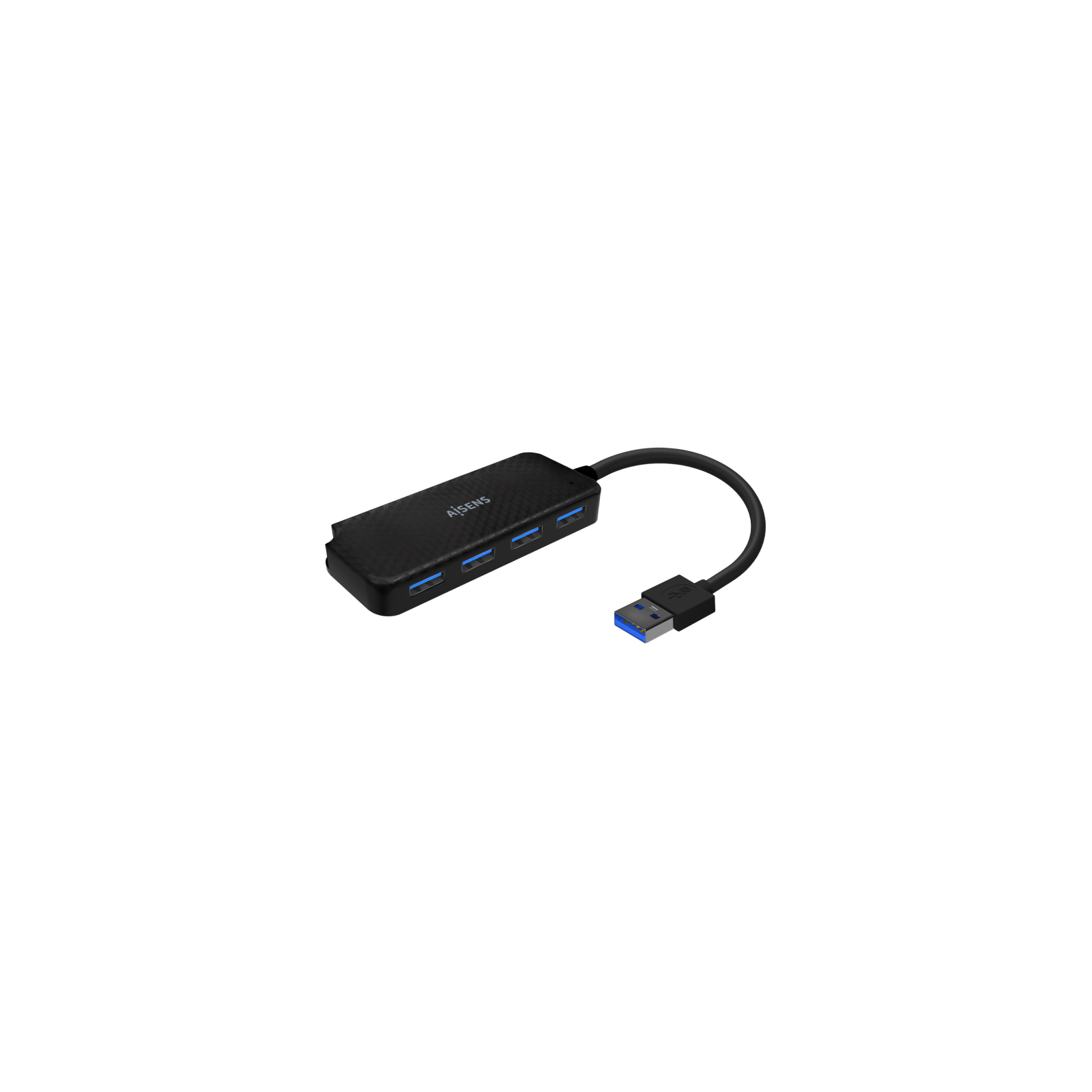 HUB AISENS USB 30 TIPO A M 4XTIPO A H NEGRO 15CM