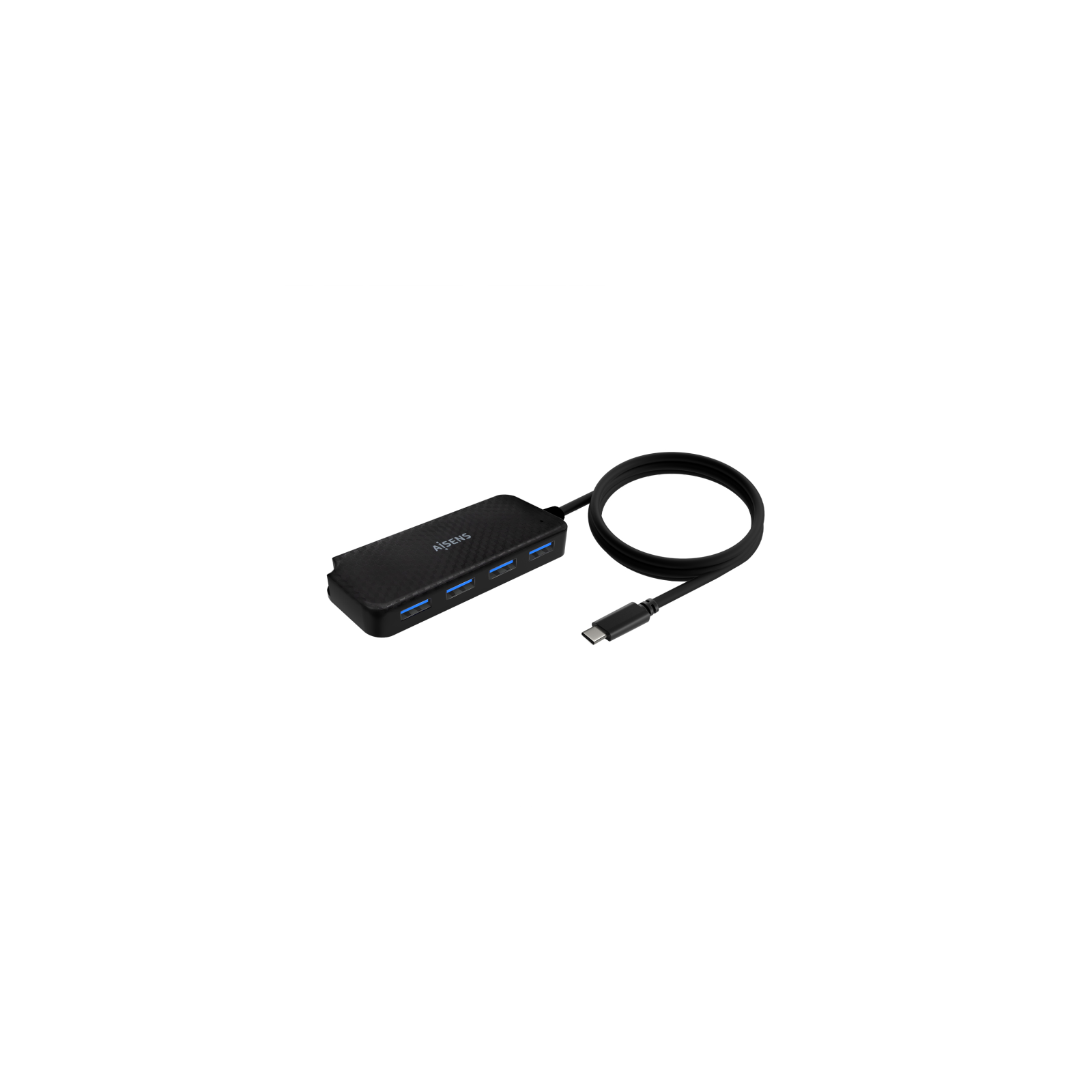 HUB AISENS USB 31 USB C USB C M 4XTIPO A H NEGRO 60CM