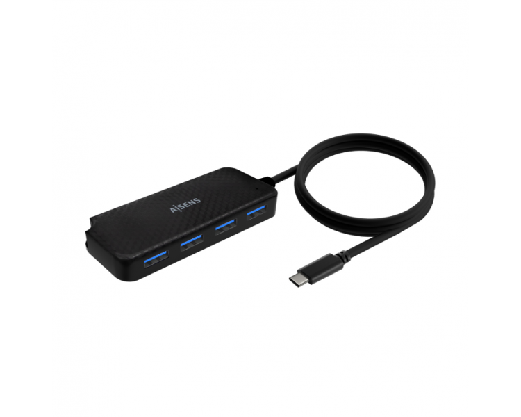 HUB AISENS USB 31 USB C USB C M 4XTIPO A H NEGRO 60CM