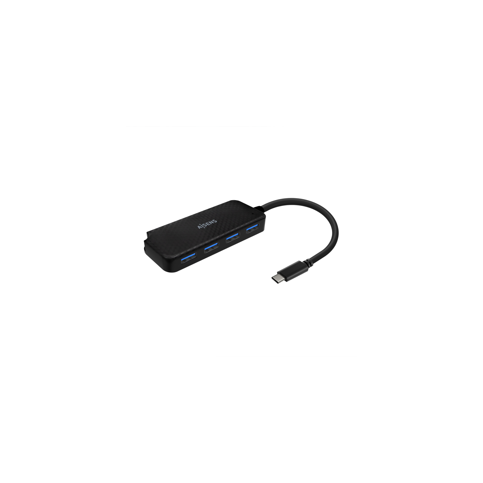 HUB AISENS USB 31 USB C USB C M 4XTIPO A H NEGRO 15CM