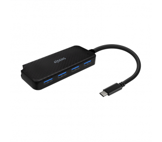 HUB AISENS USB 31 USB C USB C M 4XTIPO A H NEGRO 15CM