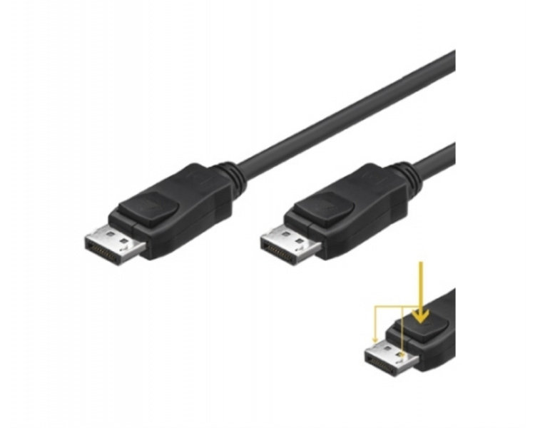 CABLE DISPLAYPORT V12 RESOLUCION 4K A 60HZ 2 METROS COBRE