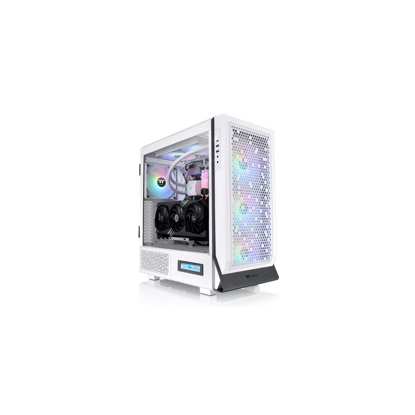 CAJA THERMALTAKE CERES 500 TG ARGB SNOW ATX 2XUSB 30 SIN FUENTE BLANCO