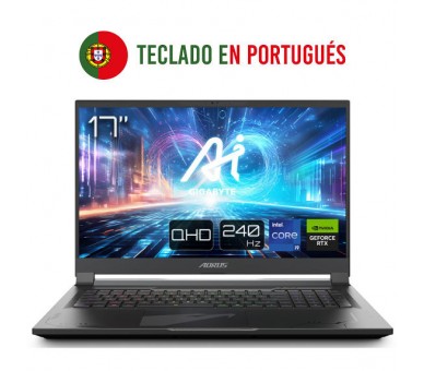 PORTATIL GIGABYTE AORUS 17X AZF D5PT665SH I9 13980HX 4070 32GB 2TB 17 W11H