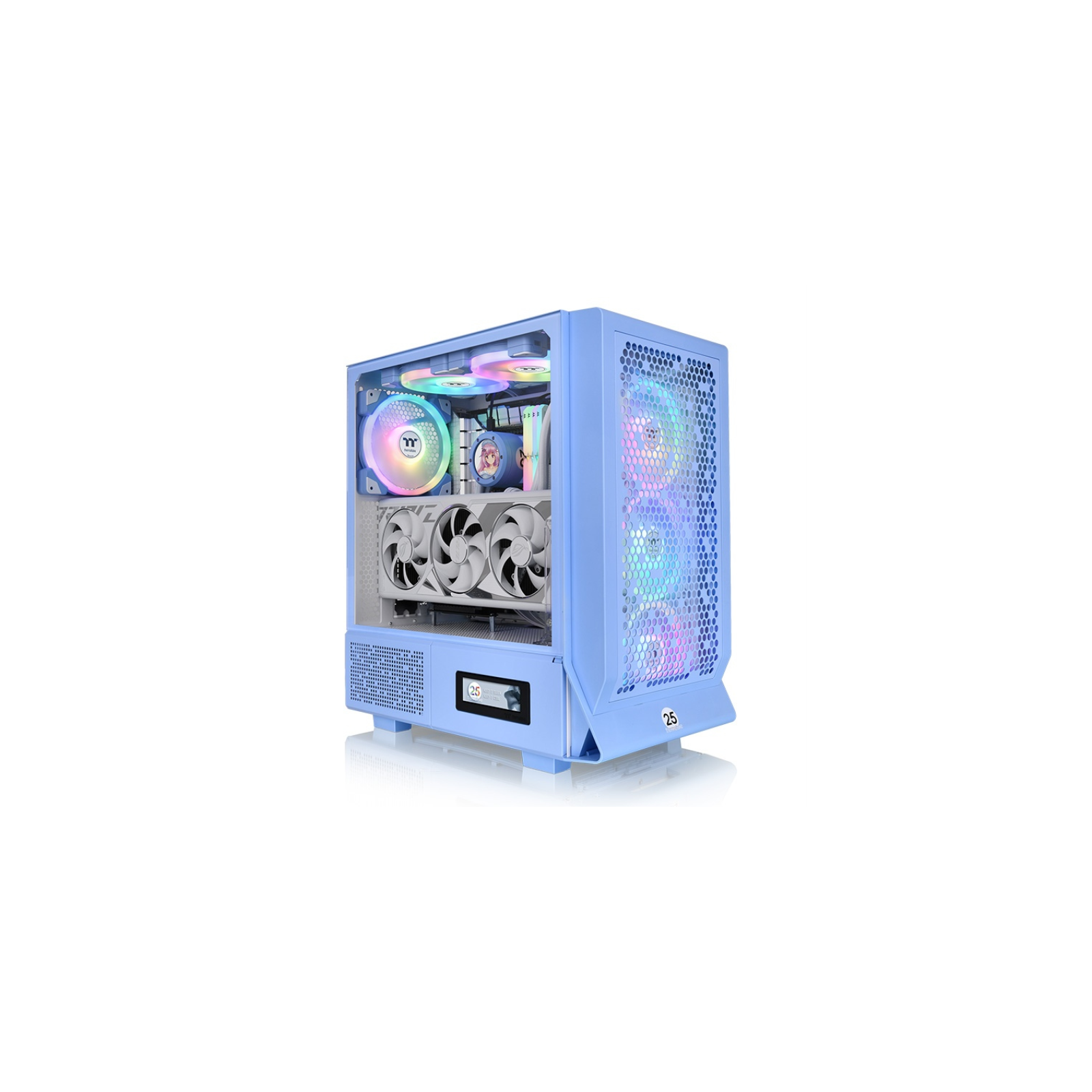 CAJA THERMALTAKE CERES 330 TG HYDRANGEA BLUE ARGB ATX 2XUSB 30 SIN FUENTE AZUL