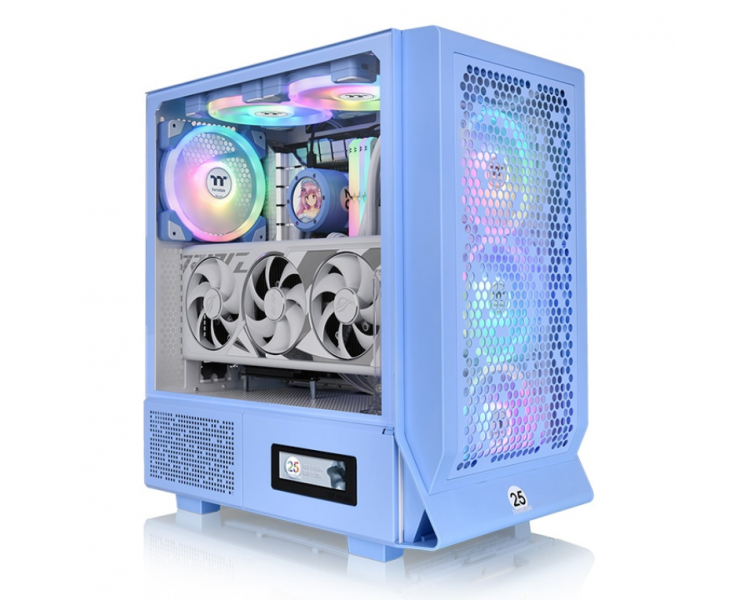 CAJA THERMALTAKE CERES 330 TG HYDRANGEA BLUE ARGB ATX 2XUSB 30 SIN FUENTE AZUL