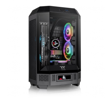 CAJA THERMALTAKE THE TOWER T300 BLACK ATX 2XUSB 30 SIN FUENTE NEGRO