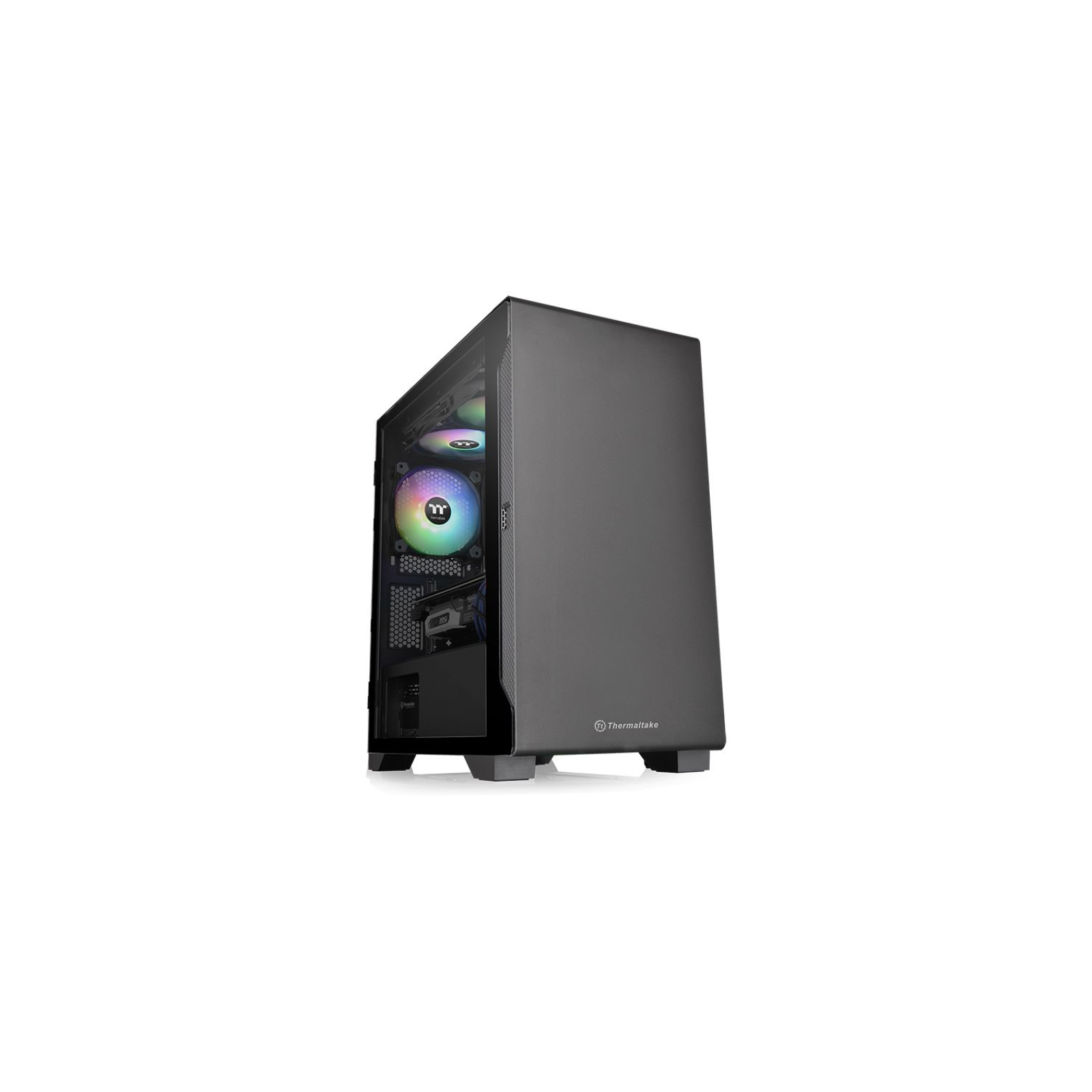 CAJA THERMALTAKE S100 BLACK MATX 1XUSB 30 SIN FUENTE NEGRO