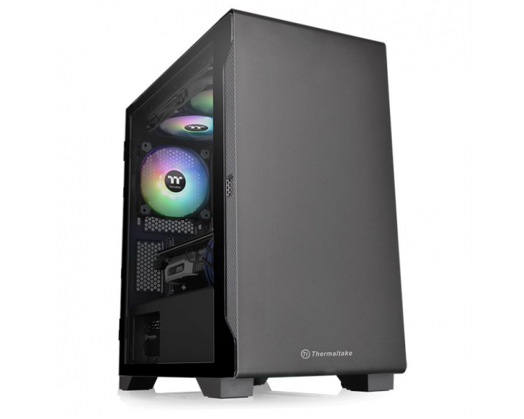 CAJA THERMALTAKE S100 BLACK MATX 1XUSB 30 SIN FUENTE NEGRO