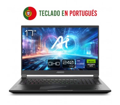 PORTATIL GIGABYTE AORUS 17X AZG 65PT665SH I9 14900HX 4090 32GB 2TB 17 W11H