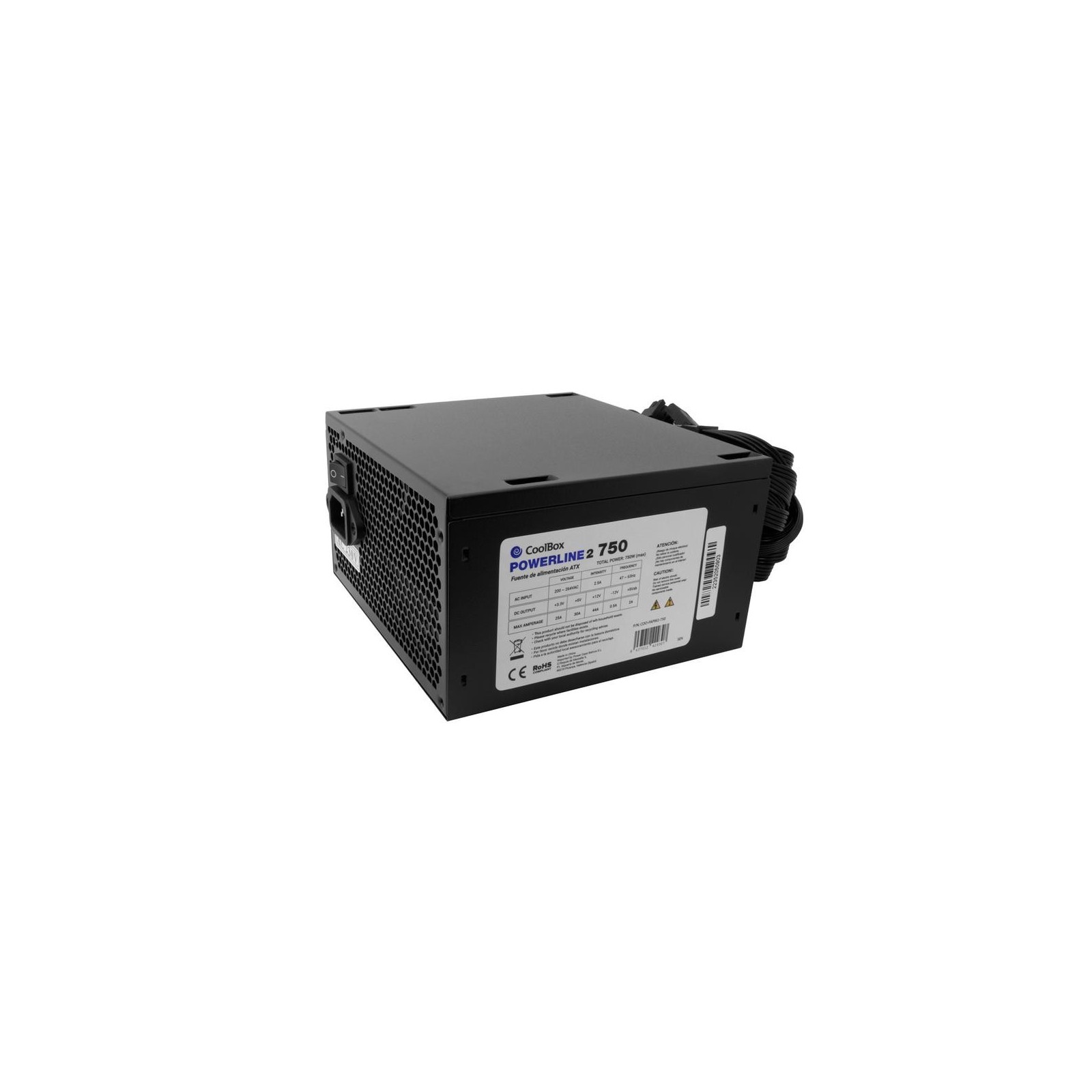 Fuente alimentacion coolbox powerline2 black 750 750w