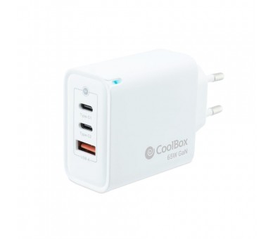 Cargador usb pared coolbox 65w 2