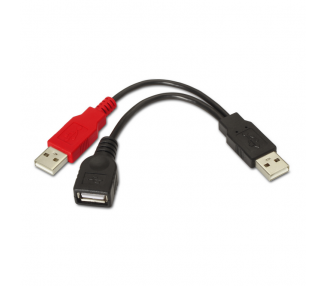 CABLE AISENS USB 20 A MA ALIMENTACION M A H NEGRO 15CM