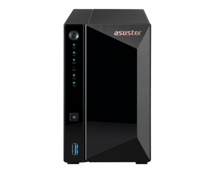 NAS ASUSTOR TOWER 2 BAY QUAD CORE 14GHZ 2GB DDR4 25GBE X1 USB32